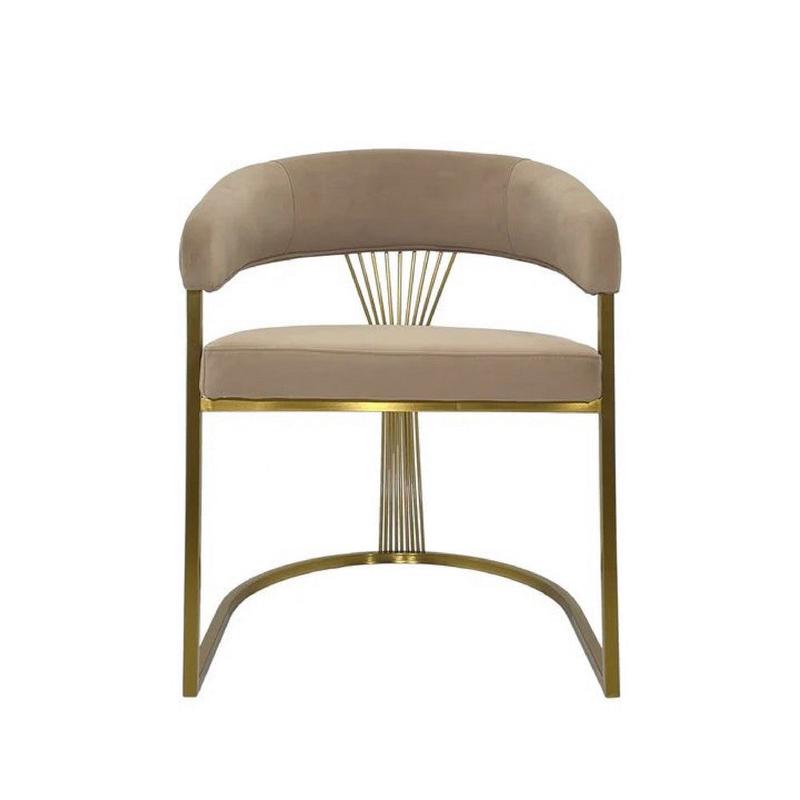 Yuki Dining Chair, Curved Gray Velvet Backrest, Silver Cantilever Base