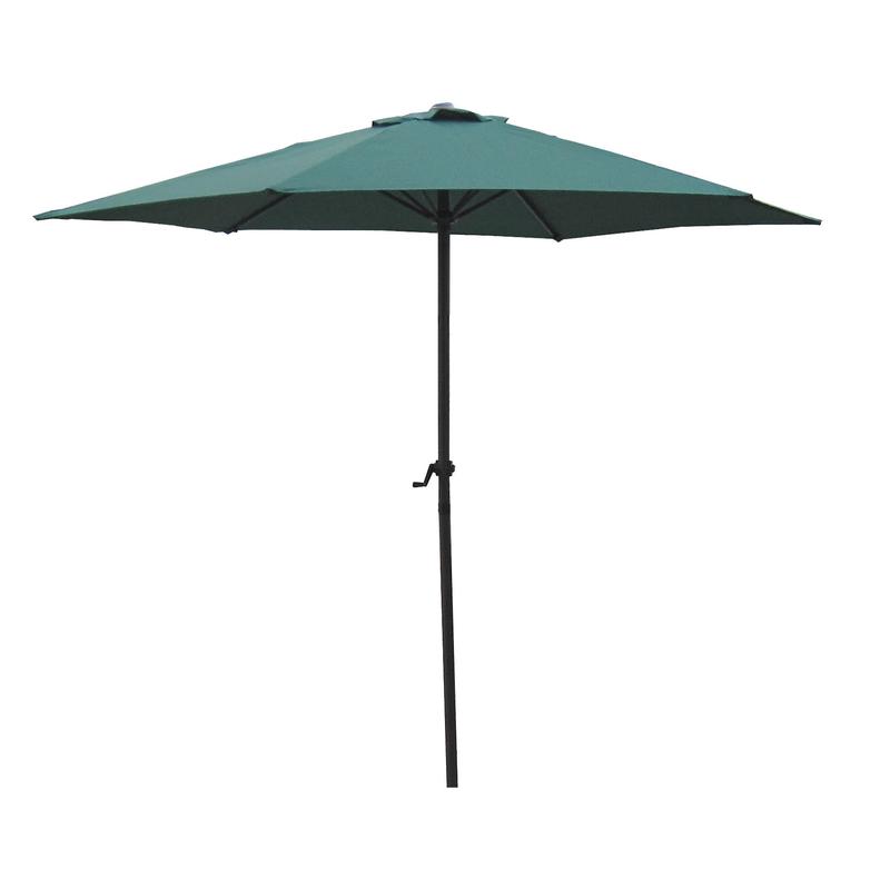 7.5\’ Market Bronze Frame Hunter Green Canopy Umbrella