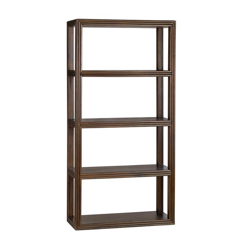 Crestview Diva Etagere Bookcase w 4 Shelves | 80\" Rectangular | Brown
