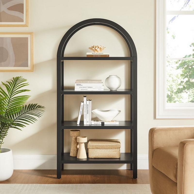 Modway Vexley 60 Inch Arched Bookshelf Black