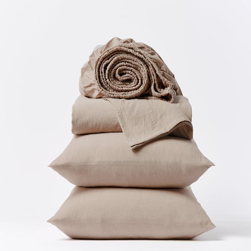 Organic Crinkled Percale Sheet Set - Renewed
