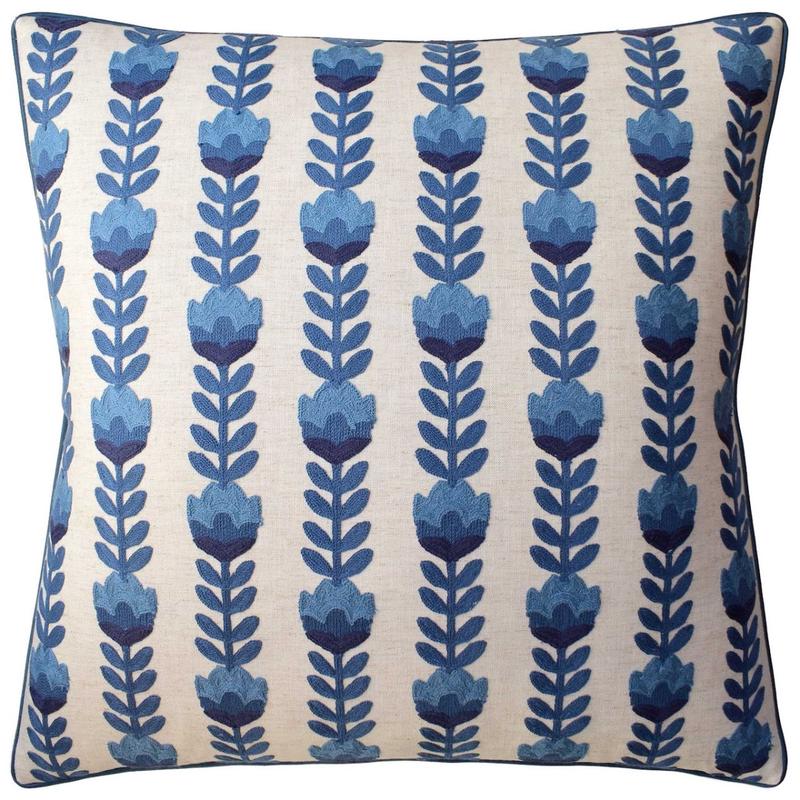 Avelie Blossom Blue Decorative Pillow Ryan Studio