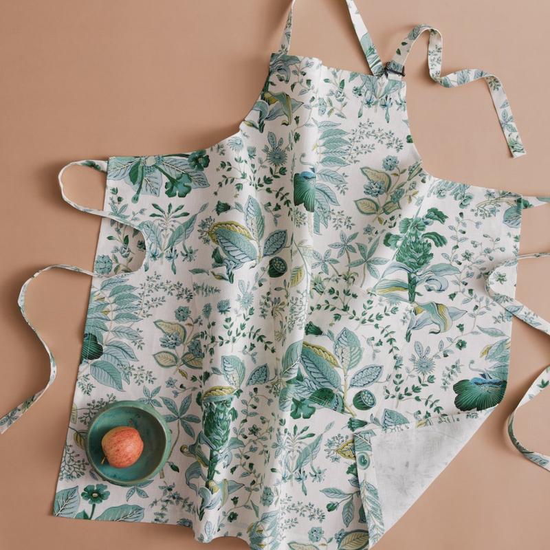 Pomegranate Emerald Apron by Matouk Schumacher