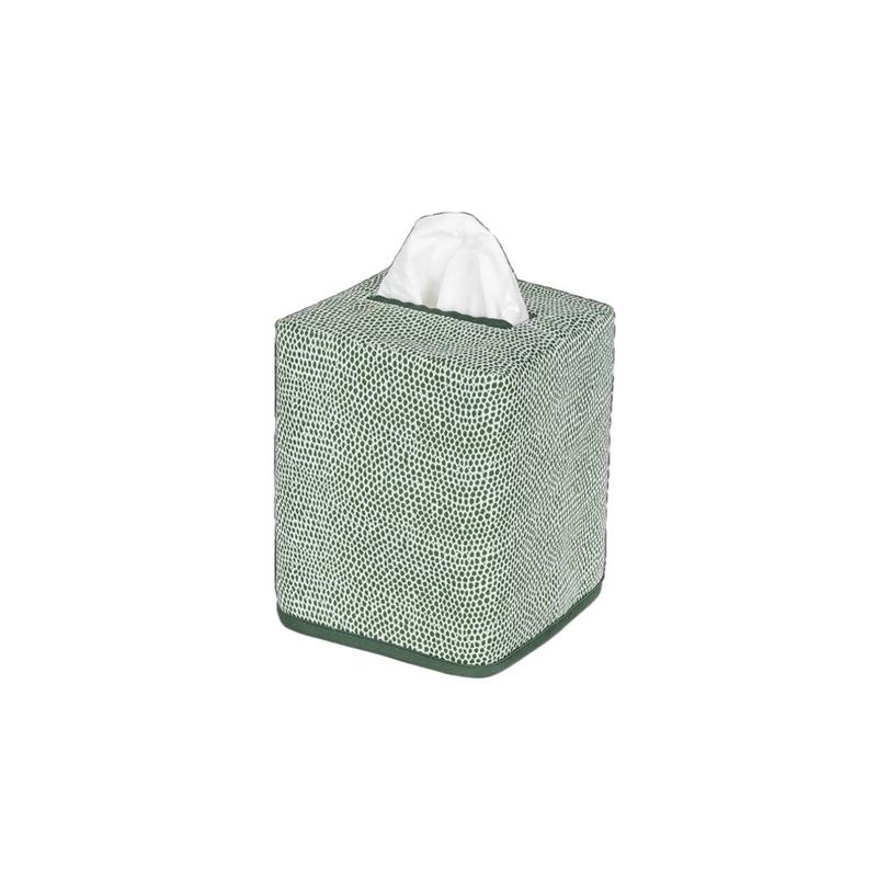 Jasper Tissue Box Cover in Green by Matouk