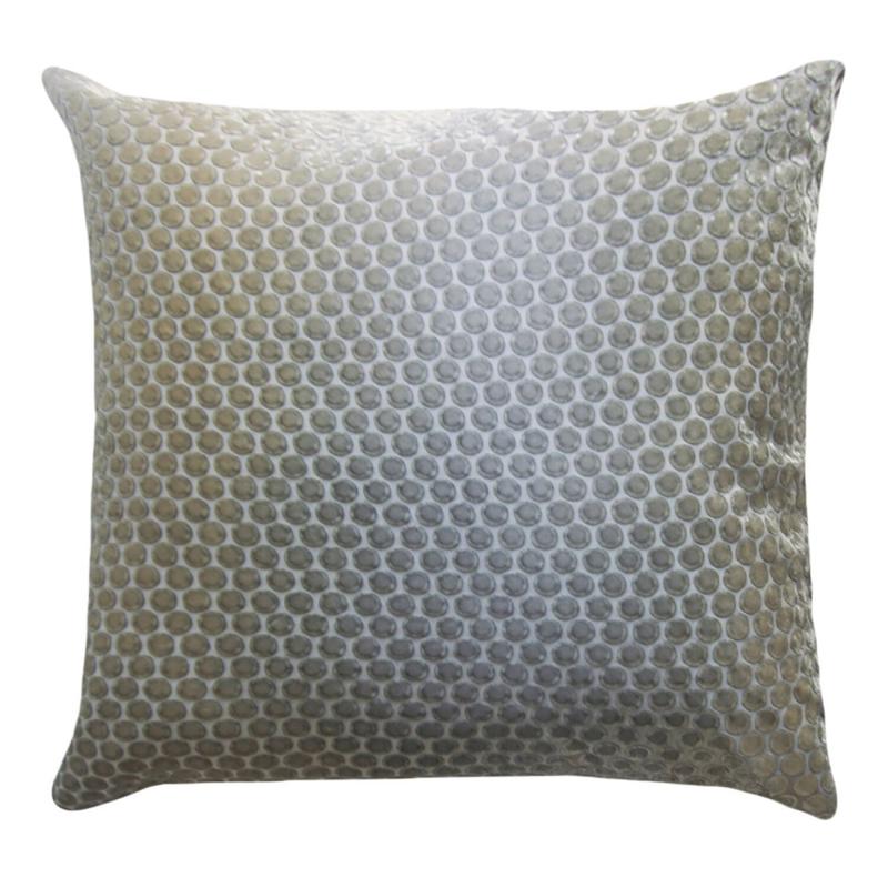 Dots Nickel Velvet Pillow by Kevin O\’Brien Studio