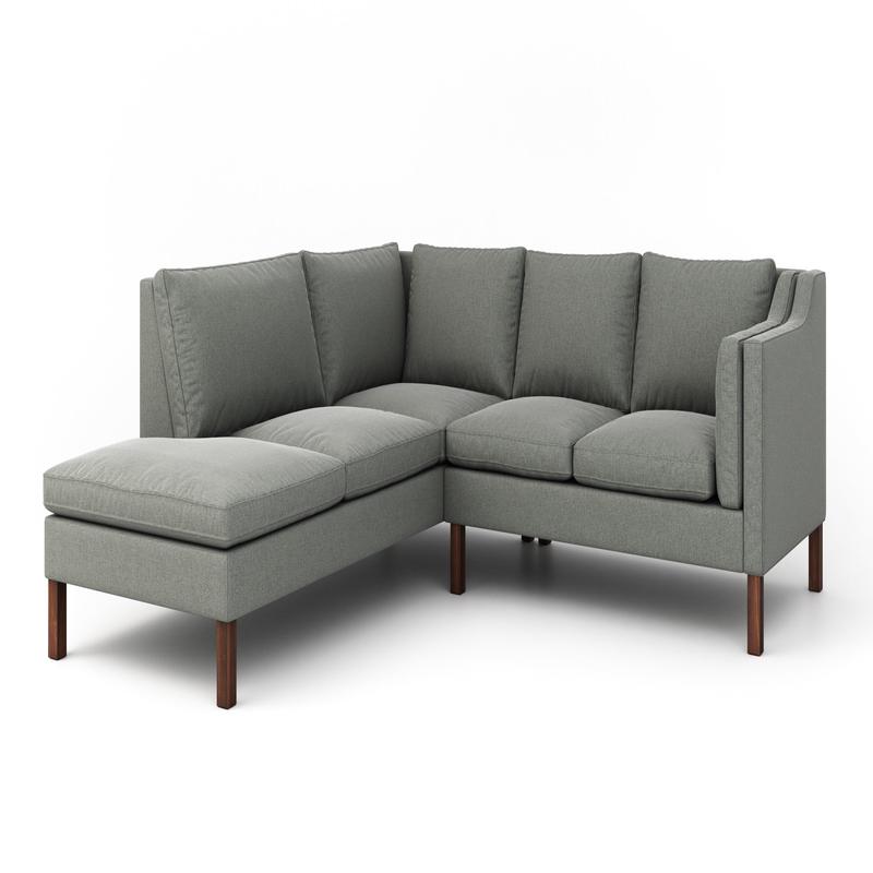Up-Town Sectional With Bumper (115\” x 100\”, Bumper On Left)