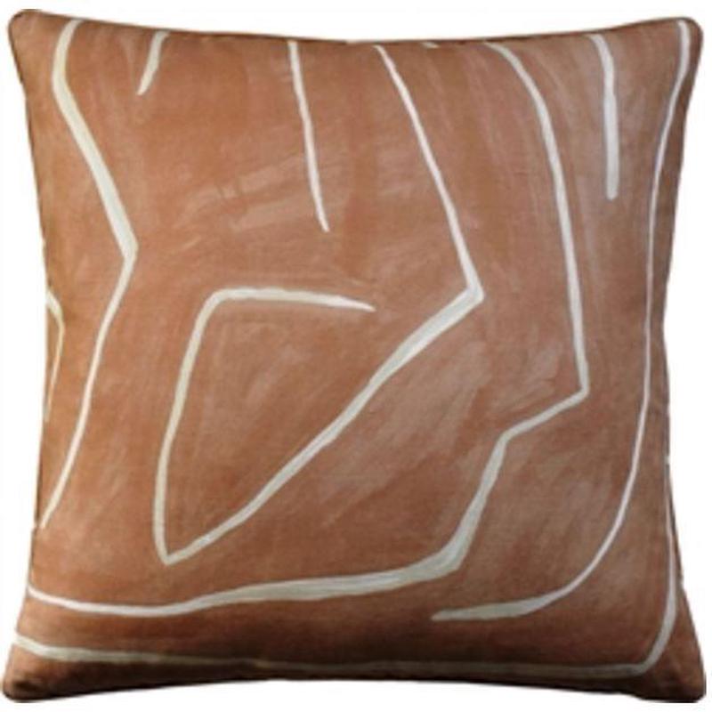 Graffito Salmon and Cream Pillow