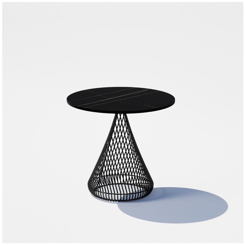 Cono Side Table with Stone